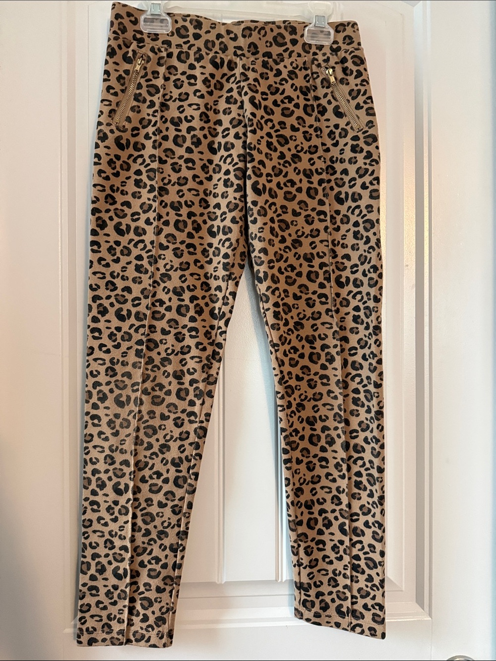 Cherokee Girls' Leopard Print Leggings - Tan and Black